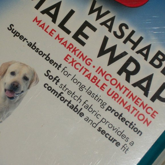 SIMPLE SOLUTION Washable Male Dog Wrap for Incontinence NEW Color: Turquoise - Picture 4 of 11